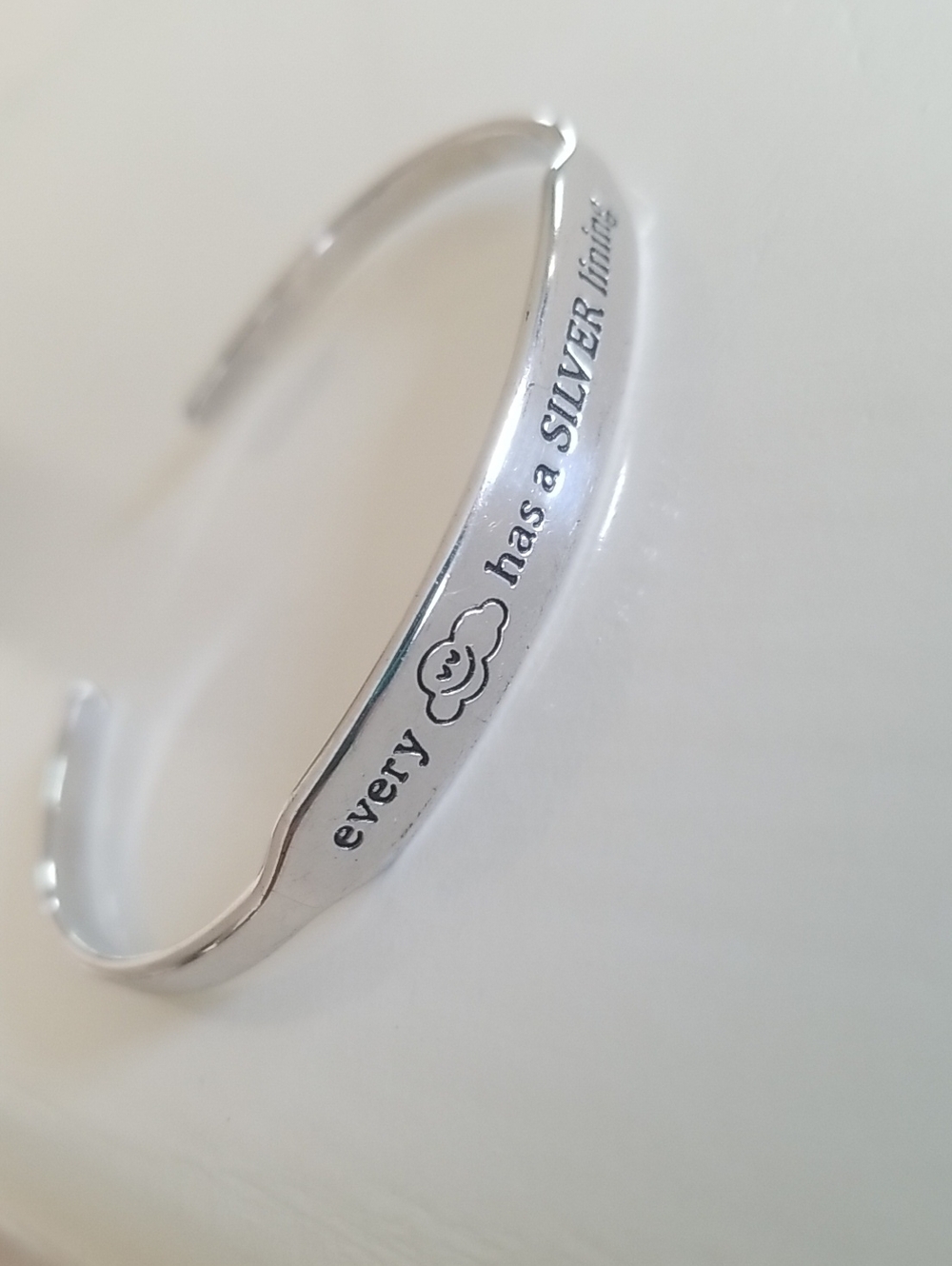 Origami Owl "Every Cloud Has A Silver Lining" Cuff Bracelet